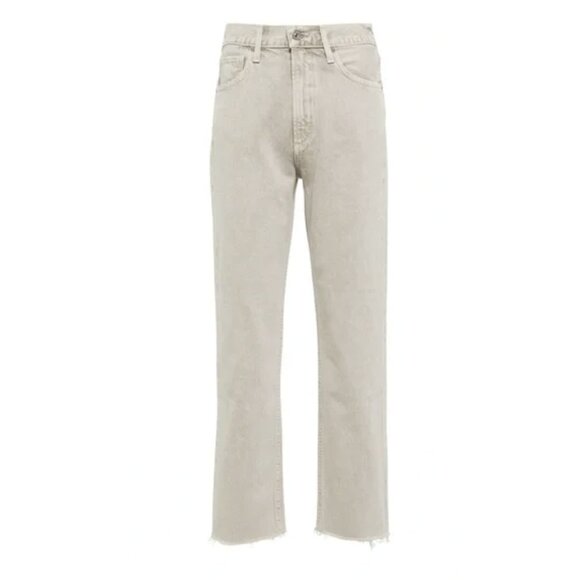 CITIZENS OF HUMANITY Daphne Crop Jeans in Ecru High Rise Minimalist Preppy - Picture 1 of 15